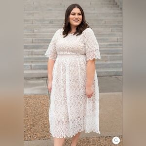 NWT White Lace Dress 3X